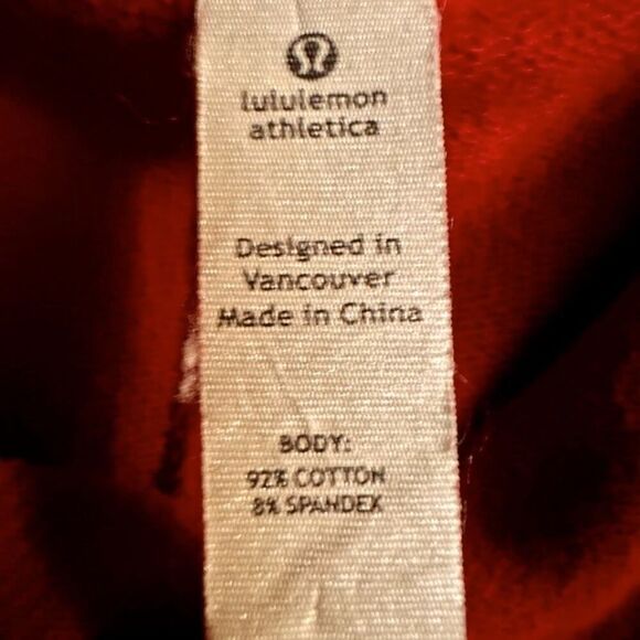 lululemon athletica red pullover hoodie with sueded cotton ruffles in back - 8 - Picture 12 of 12